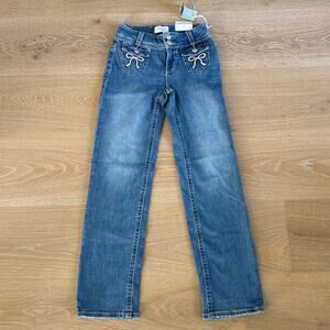 Miss Me Jeans Mid Rise Slim Wide Size 23 Blue Pink